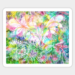 Joyful Flowers by Jan Marvin Sticker